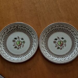 Johnson Bros Elegant Fruit Sampler Patterned 6" Bread Plates Set of 2